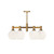 Castilla 29-in Aged Gold/Opal Matte Glass 6 Lights Chandeliers