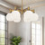 Castilla 29-in Aged Gold/Opal Matte Glass 6 Lights Chandeliers