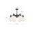 Castilla 29-in Clear Glass/Matte Black 6 Lights Chandeliers
