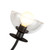 Sylvia 26-in Matte Black/Clear Glass 4 Lights Chandelier