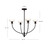 Sylvia 26-in Brushed Gold/Clear Glass 4 Lights Chandelier