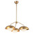 Rubio 28-in Aged Gold/Opal Matte Glass 3 Lights Chandeliers