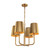 Plisse 23-in Aged Gold 4 Lights Chandeliers