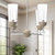 Emil 25-in White/White Oak 4 Lights Chandeliers