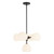 Willow 18-in Matte Black/Opal Matte Glass 5 Lights Chandeliers