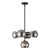 Willow 18-in Matte Black/Smoked Solid Glass 5 Lights Chandeliers