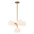 Willow 18-in Brushed Gold/Opal Matte Glass 5 Lights Chandeliers