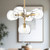 Willow 18-in Brushed Gold/Clear Glass 5 Lights Chandeliers