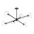 Willow 37-in Clear Glass/Matte Black 6 Lights Chandeliers