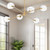 Willow 37-in Brushed Gold/Clear Glass 6 Lights Chandeliers