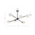 Willow 37-in Matte Black/Opal Matte Glass 6 Lights Chandeliers