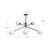 Cassia 40-in Matte Black/Clear Glass 6 Lights Chandelier