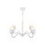 Effie 27-in Antique White/Opal Glass Socket Chandelier
