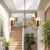 Effie 27-in Brushed Gold/Opal Glass Socket Chandelier