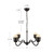 Effie 27-in Brushed Gold/Opal Glass Socket Chandelier