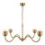 Effie 39-in Brushed Gold/Opal Glass Socket Chandelier