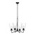 Salem 23-in Clear Glass/Matte Black 4 Lights Chandeliers