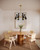 Blake 32-in Matte Black/Aged Gold Socket Chandelier