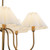 Rosemary 31-in Brushed Gold/Folded White Socket Chandelier