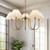 Rosemary 31-in Brushed Gold/Folded White Socket Chandelier