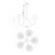 Rosemary 31-in Brushed Gold/Folded White Socket Chandelier