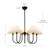 Rosemary 31-in Brushed Gold/Folded White Socket Chandelier