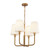 Plisse 23-in Aged Gold/Opal Matte Glass 4 Lights Chandeliers