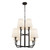 Plisse 30-in Matte Black/Opal Matte Glass 8 Lights Chandeliers