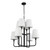 Plisse 30-in Matte Black/Opal Matte Glass 8 Lights Chandeliers