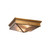 Cairo 15-in Ribbed Glass/Vintage Brass 2 Lights Flush Mount
