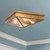 Cairo 19-in Ribbed Glass/Vintage Brass 4 Lights Flush Mount