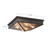 Cairo 19-in Ribbed Glass/Vintage Brass 4 Lights Flush Mount