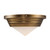 Willard 10-in Vintage Brass/Opal Matte Glass 1 Light Flush Mount
