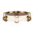 Wynwood 17-in Vintage Brass/Glossy Opal 3 Lights Flush Mount
