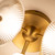 Hera 12-in Brushed Gold/Clear Ribbed Glass LED Flush Mount