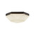 Krysta 12-in Matte Black/Opal Glass 2 Lights Flush Mount
