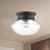 Marcel 11-in Matte Black 1 Light Flush Mount