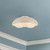 Robyn 16-in Pearl White/Opal Glass Socket Flush Mount