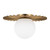 Plume 12-in Brushed Gold/Opal Matte Glass 1 Light Flush Mount