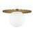 Plume 14-in Brushed Gold/Opal Matte Glass 1 Light Flush Mount