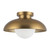 Rubio 12-in Aged Gold/Opal Matte Glass 1 Light Flush Mount
