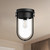 Cyrus 8-in Clear Glass/Matte Black 1 Light Flush Mount