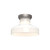 Westlake 11-in Brushed Nickel/Glossy Opal Glass 1 Light Flush Mount