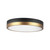 Adelaide 11-in Aged Gold/Matte Black LED Flush Mount