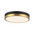 Adelaide 11-in Aged Gold/Matte Black LED Flush Mount
