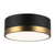 Brisbane 12-in Aged Gold/Matte Black 2 Lights Flush Mount
