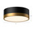 Brisbane 12-in Aged Gold/Matte Black 2 Lights Flush Mount