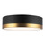 Brisbane 16-in Aged Gold/Matte Black 3 Lights Flush Mount