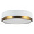 Brisbane 16-in Aged Gold/White 3 Lights Flush Mount