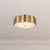Blossom 14-in Brushed Gold Socket Flush Mount